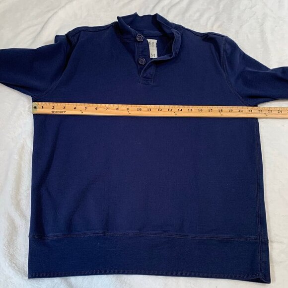 TNH Threads & Heirs blue collared quarter button pullover lightweight sweater - Picture 10 of 11